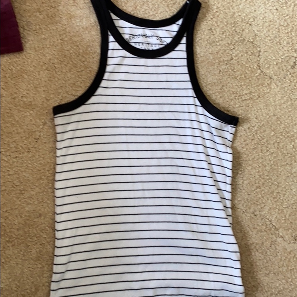 Black and white sports tank top